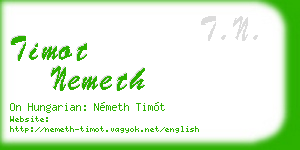 timot nemeth business card